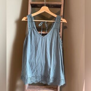 Maurice’s Tie Back Lace Trim Tank - NWOT